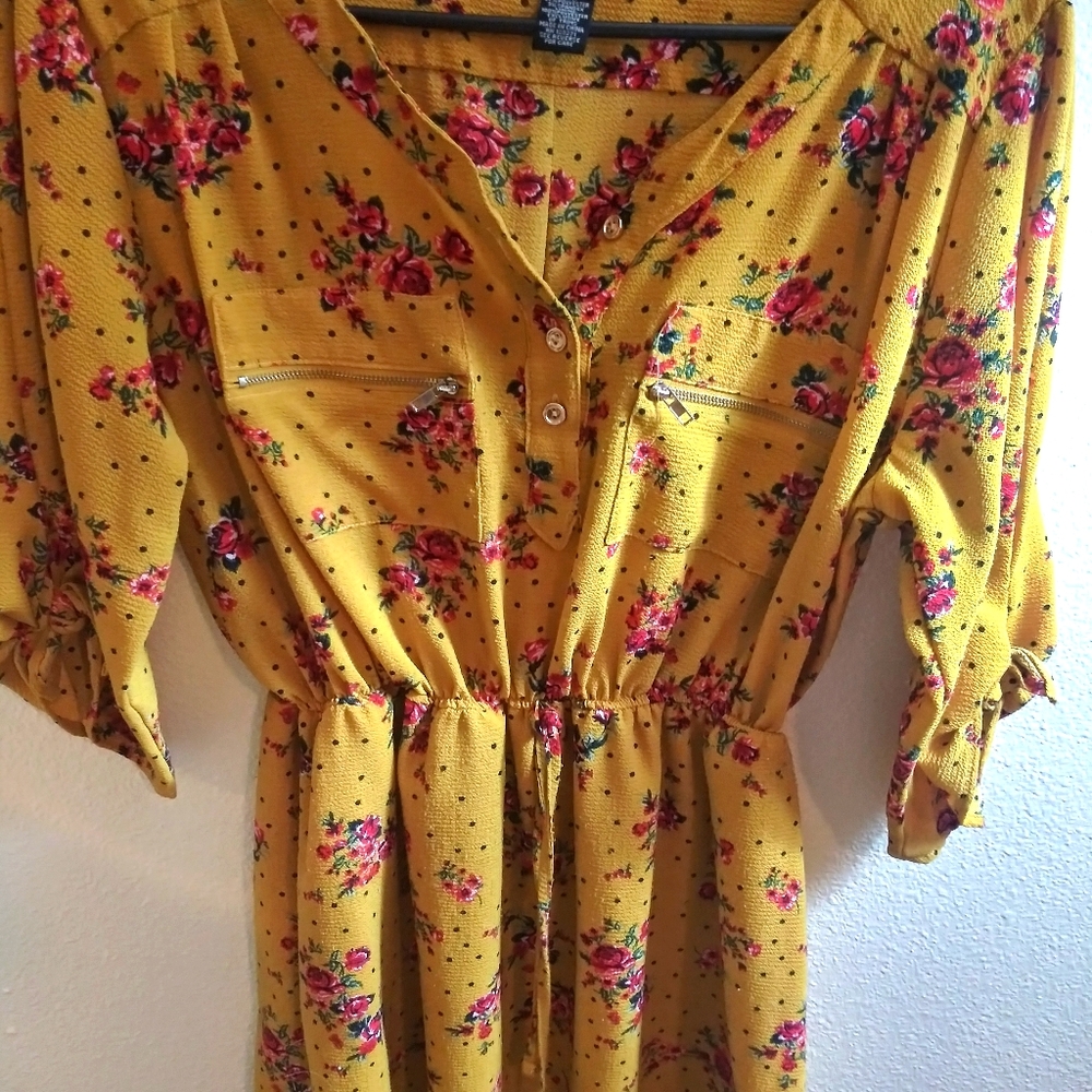Mustard and Rose Dress
